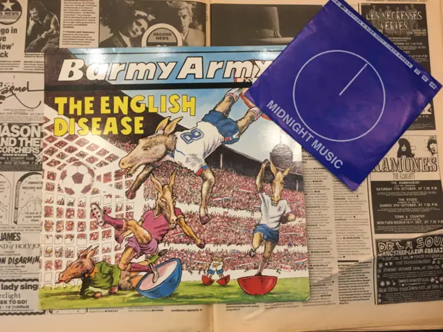 Barmy Army on a copy of NME