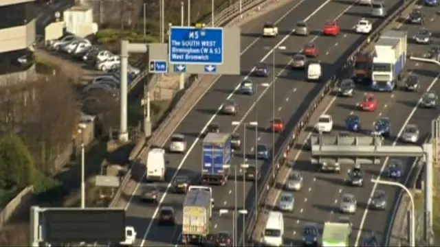 Smart lane motorway - M6 at West Bromwich