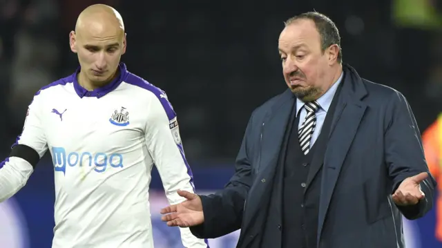 Jonjo Shelvey and Rafael Benitez