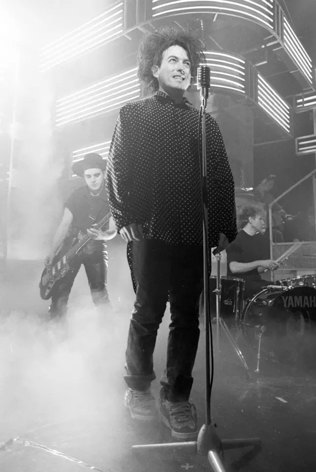 Robert Smith, of The Cure, on Top of the Pops in 1989