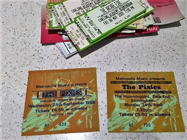 Pixies ticket stubs