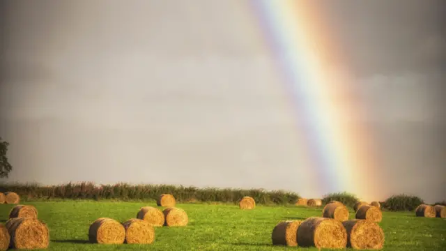 Rainbow over Peak District