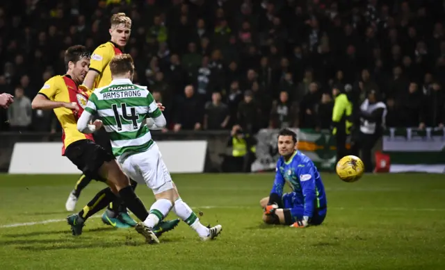 Stuart Armstrong scored twice against Thistle on 9 December