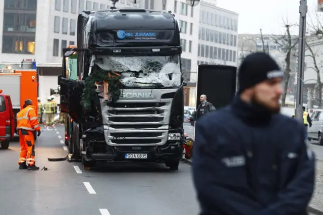 Lorry Truck Drives Through Christmas Market In Berlin