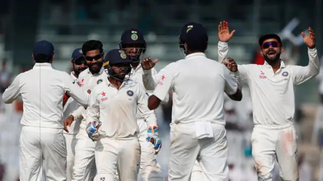 India's players celebrate