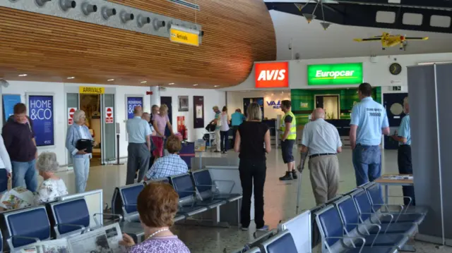 Arrivals at Guernsey Airport