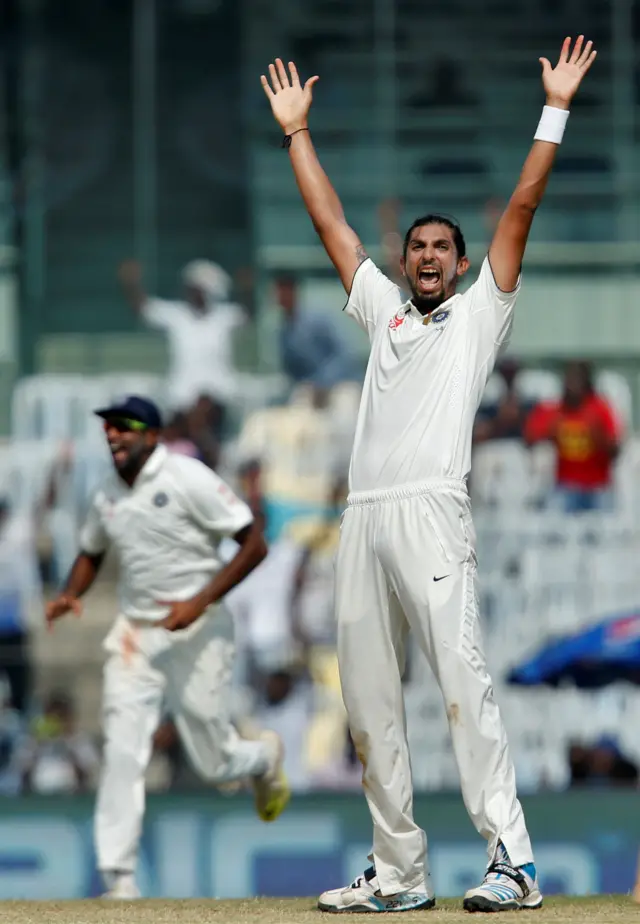 Ishant Sharma celebrates