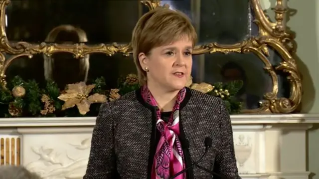 Ms Sturgeon was speaking at her official Bute House residence in Edinburgh