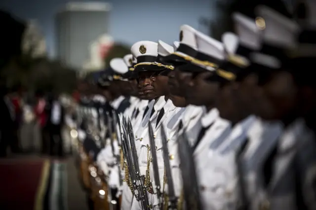 Military parade in Maputo, Mozambique