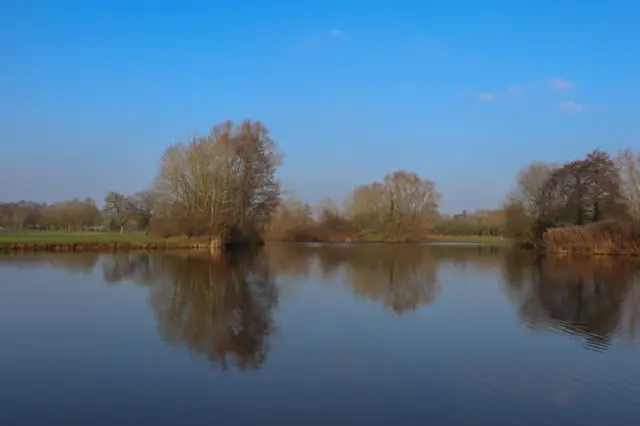 Big pond on golf course