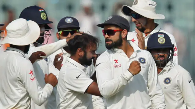 India's players celebrate