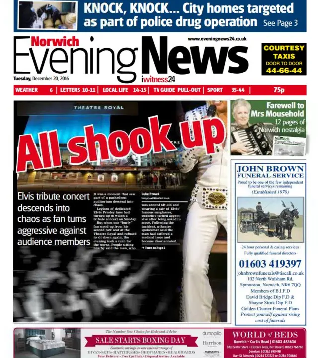 Norwich Evening News on 20 December