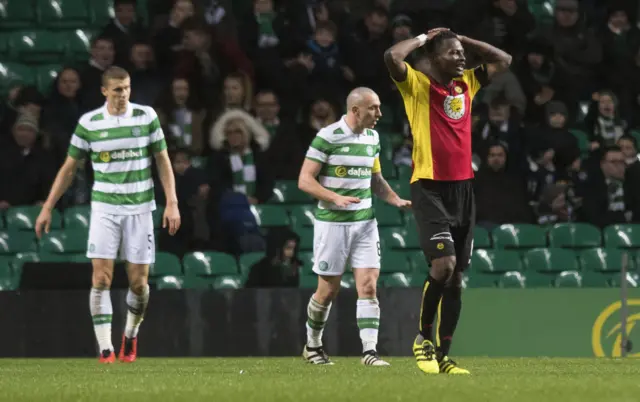 Partick Thistle's Abdul Osman shows his disappointment