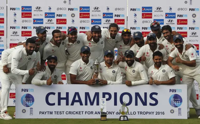 India's players celebrate