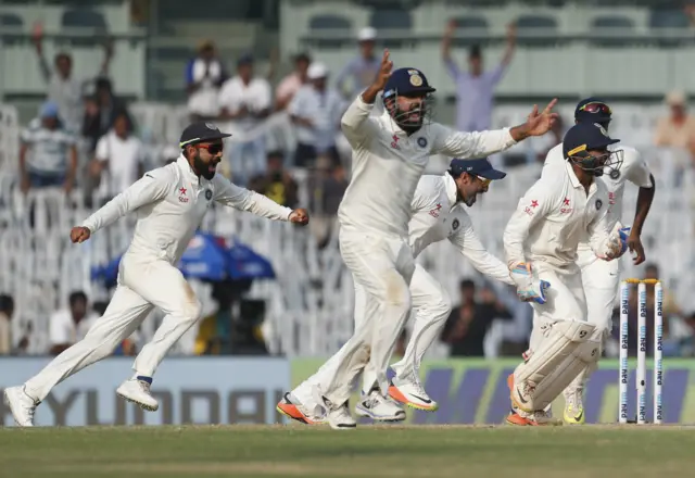 India's players celebrate