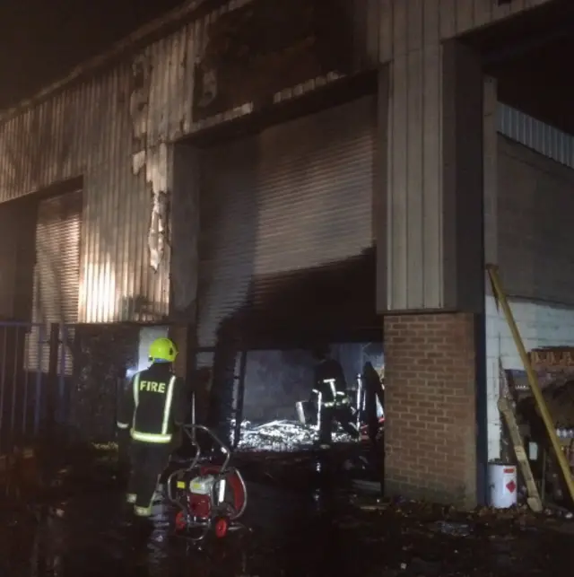 Fire at car repairs garage in Carlisle Street, Sheffield