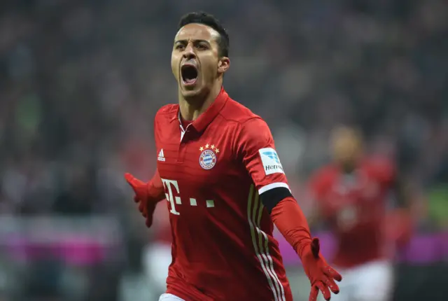 Thiago Alcantara celebrates