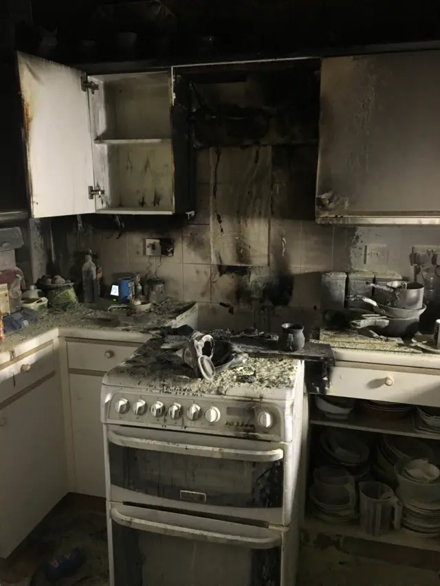 Burnt kitchen