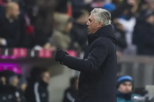 Carlo Ancelotti celebrates