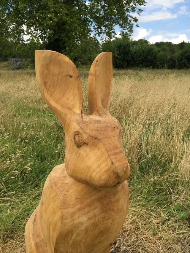 Stolen hare sculpture