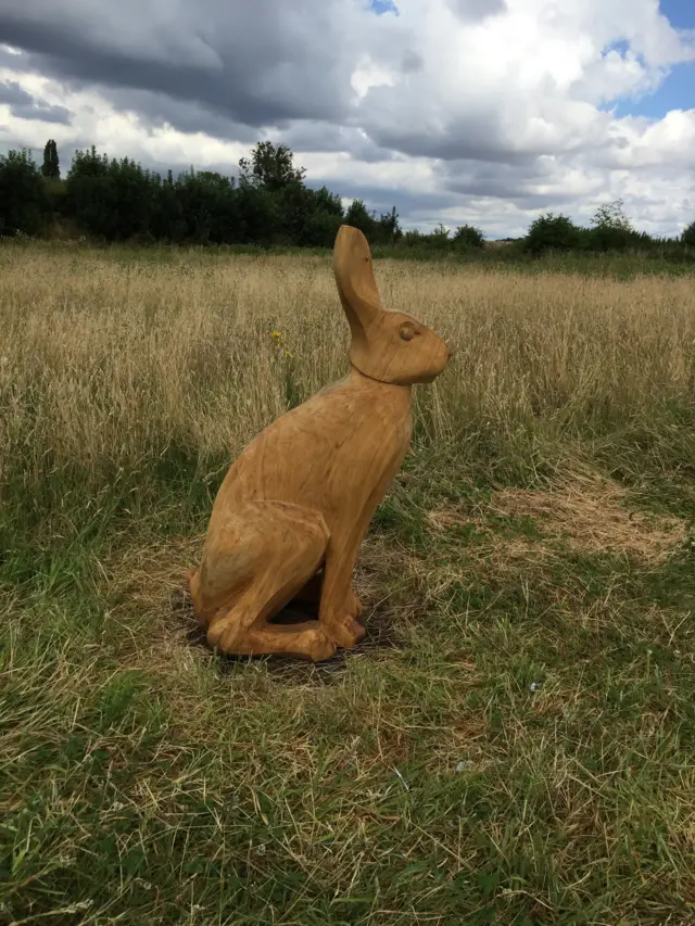 Stolen hare sculpture