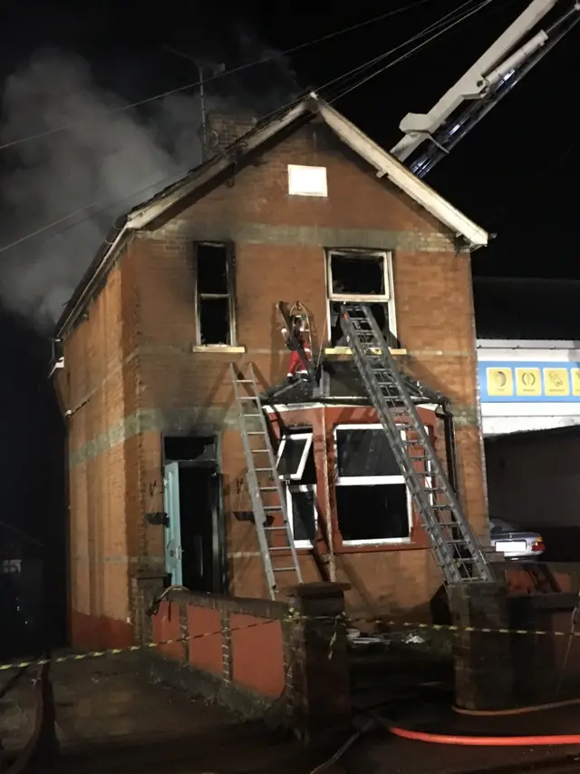 Firefighters at South Street in Braintree