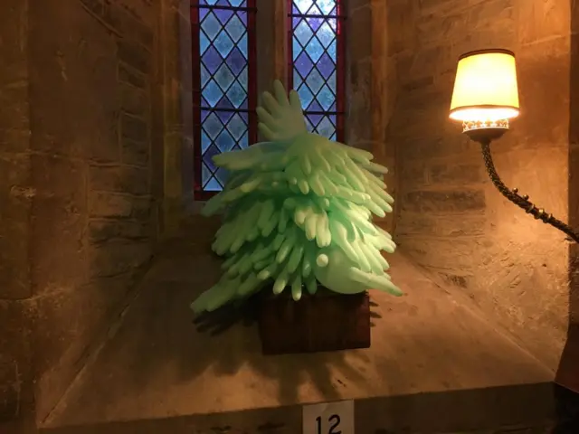 Christmas tree made from gloves