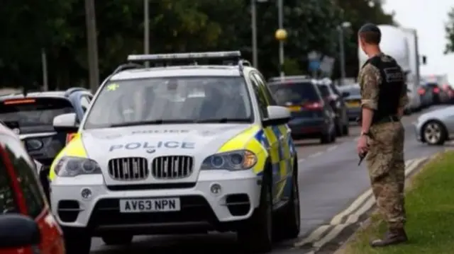 Police car at RAF Marham