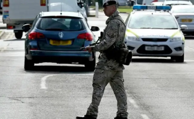 Soldier at RAF Marham