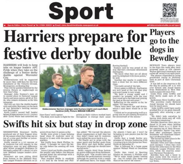 Kidderminster Shuttle back page
