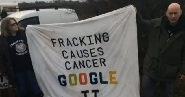 Anti-fracking protesters