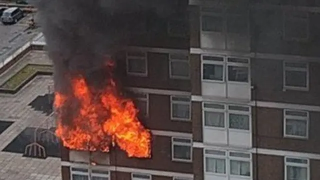 Tower block blaze