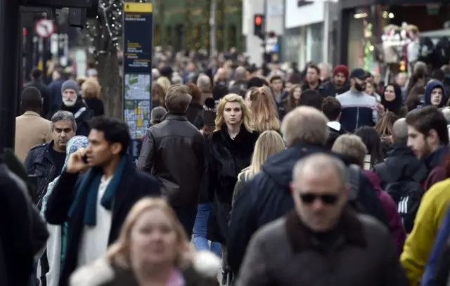 Shoppers in Oxford Street