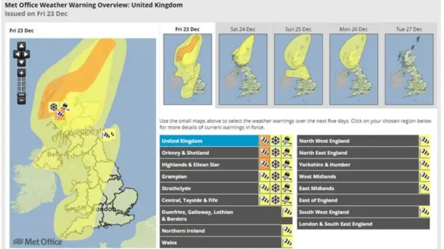 Met Office weather warning