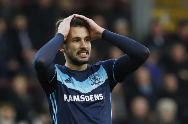 Cristhian Stuani looks dejected