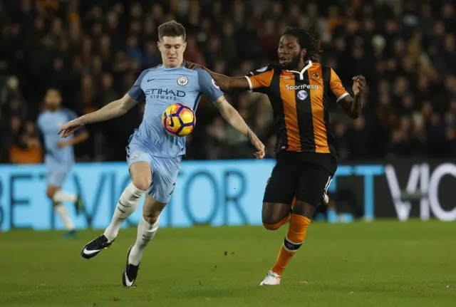 John Stones and Dieumerci Mbokani