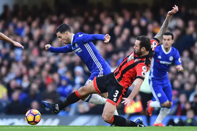 Chelsea's Eden Hazard and Simon Cook