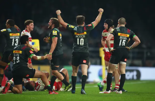 Harlequins celebrate