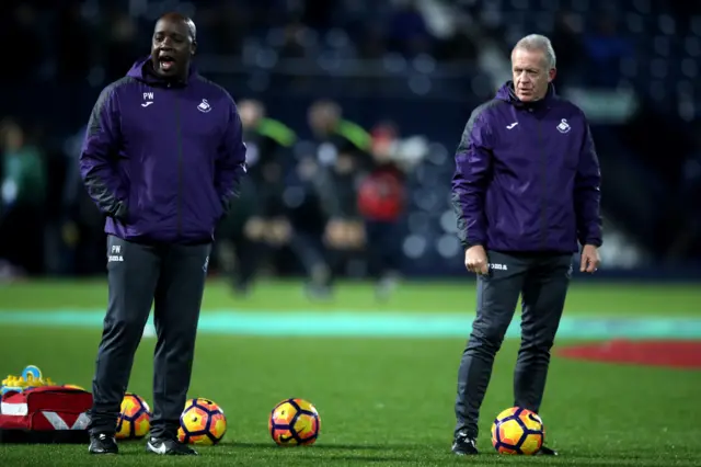 Swansea coaches Paul Williams and Alan Curtis