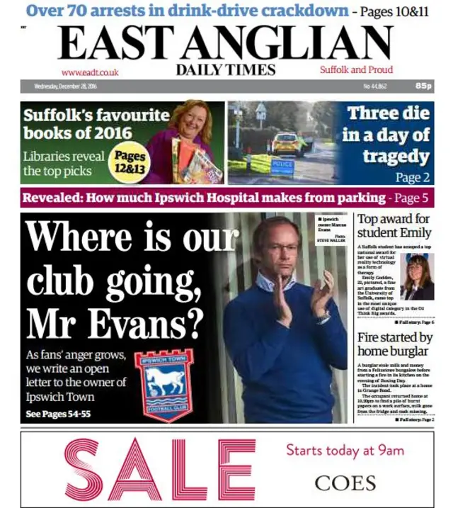 Front page of EADT