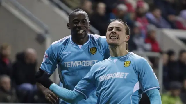 Burton Albion celebrate