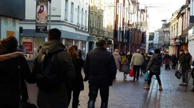 Ipswich town centre different view