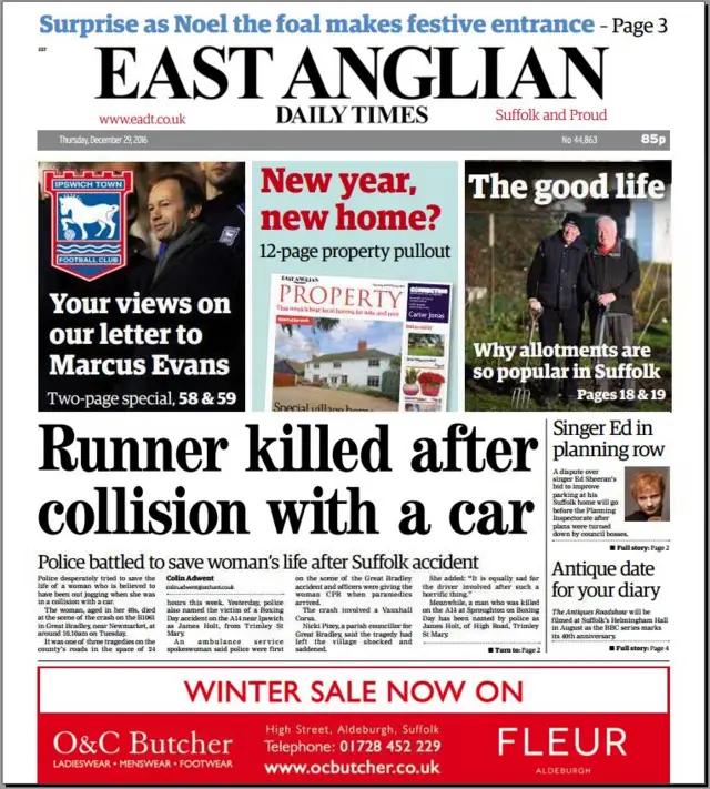 Front page of EADT