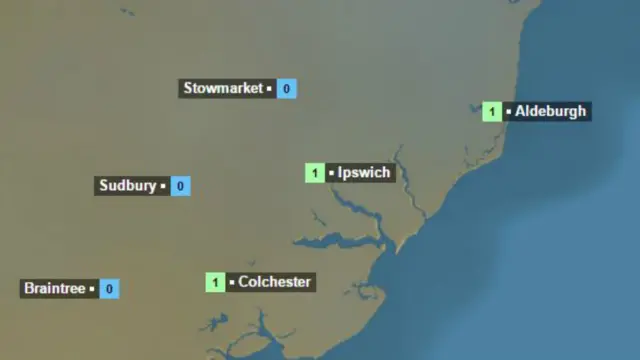 Overnight weather map