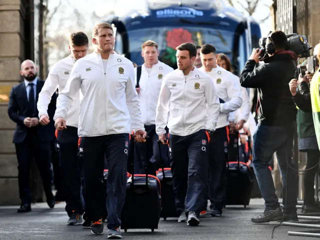 England arrive at Twickenham