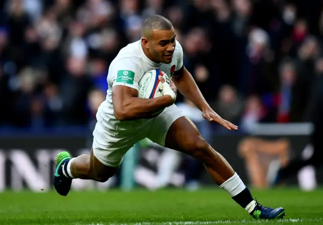 Jonathan Joseph scores England's first try