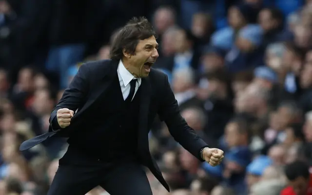 Chelsea Manager celebrates