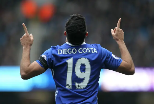 Diego Costa celebrates