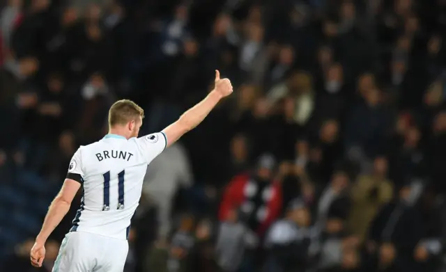 Chris Brunt applauded