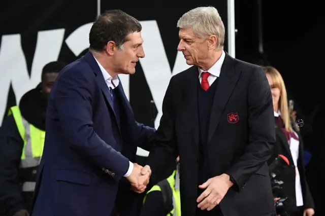 Slaven Bilic and Arsene Wenger